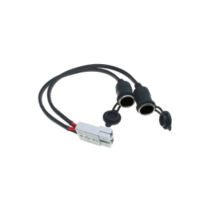 Dual-Head Car Cigarette Lighter Socket with Connecting Cable
