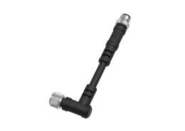 M8 Wire Harness – Straight Male to Right Angle Female Connector Assembly