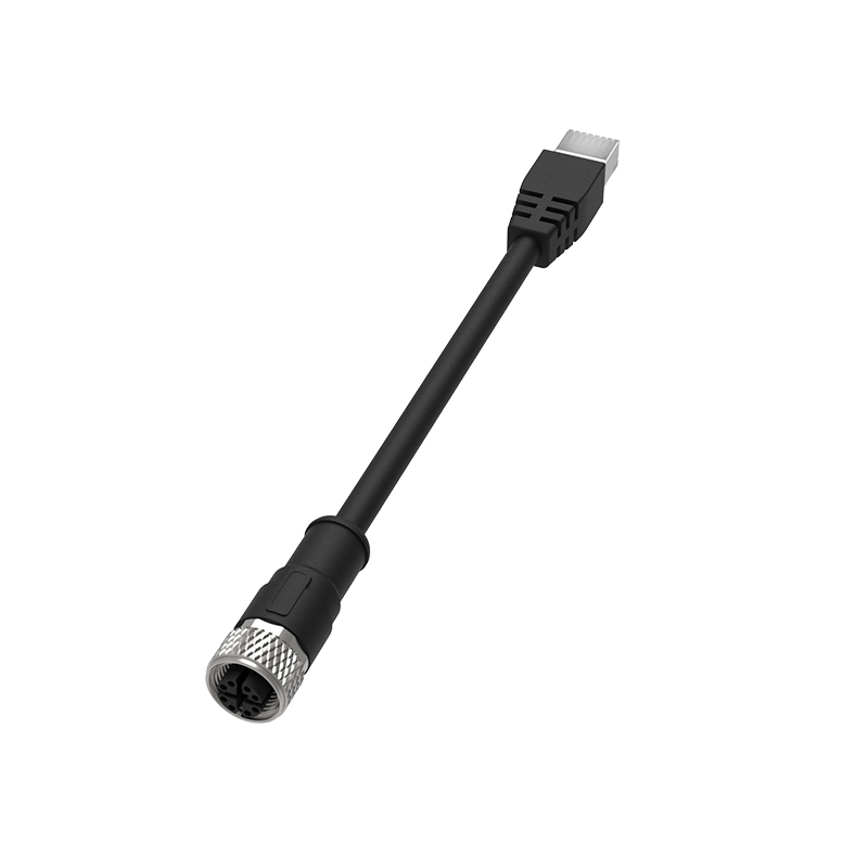 M12 to RJ45 Wiring Harness