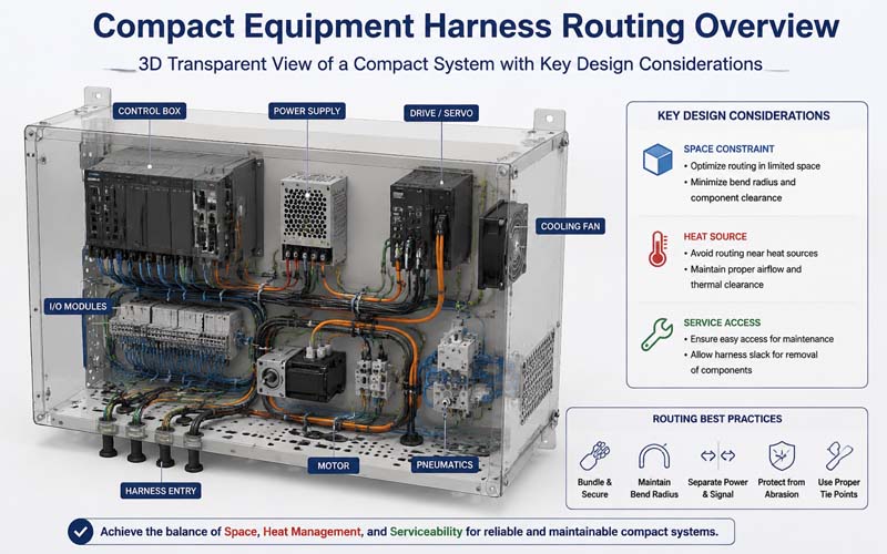 Compact Equipment Harness Routing Overview