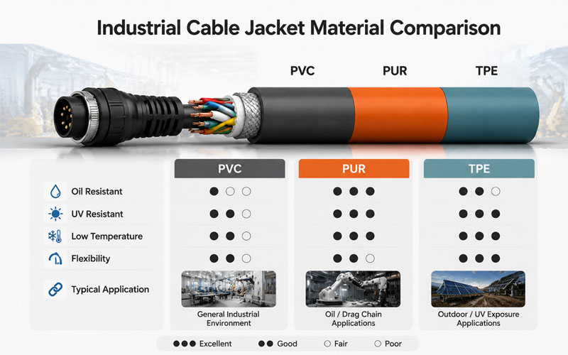 Industrial Cable Jacket Material Comparison