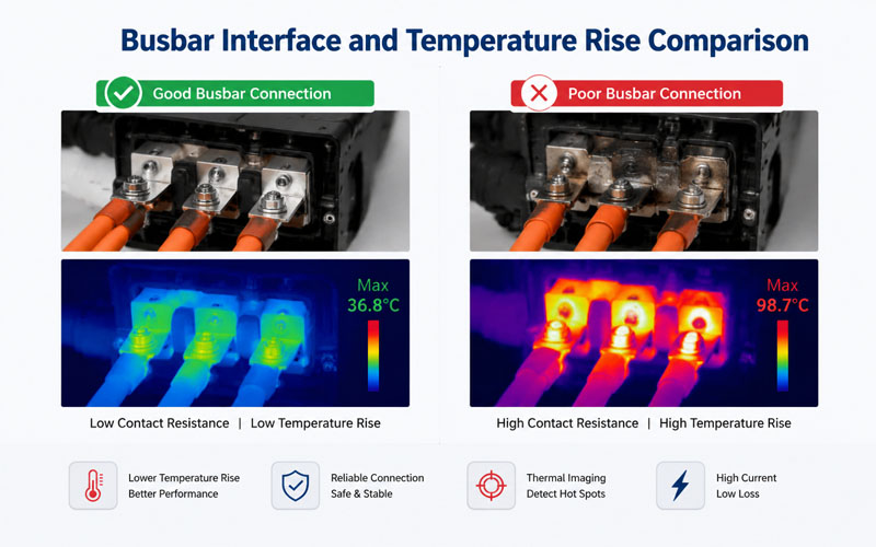 Busbar Interface and Temperature Rise Comparison