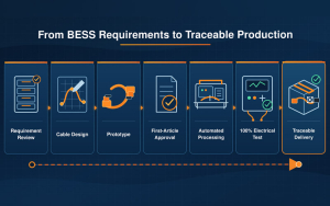 Custom BESS cable assembly development manufacturing and testing workflow