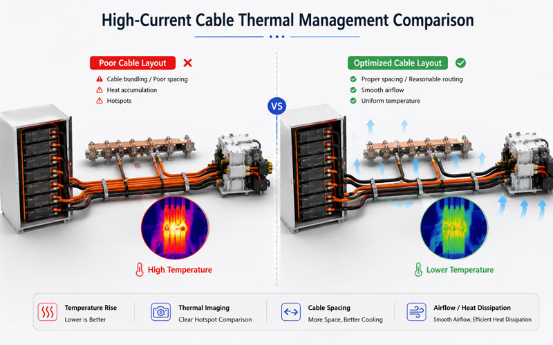 High-Current Cable Thermal Management Comparison