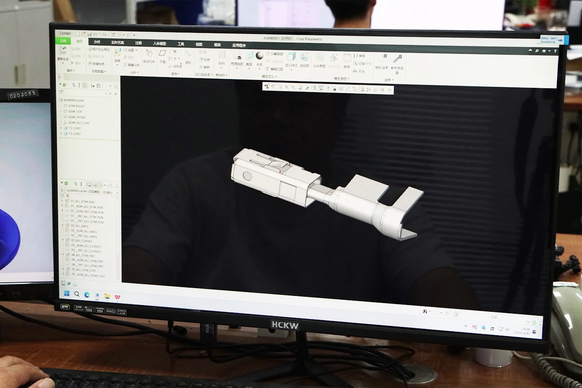 Plastic and metal components for interconnection prototypes