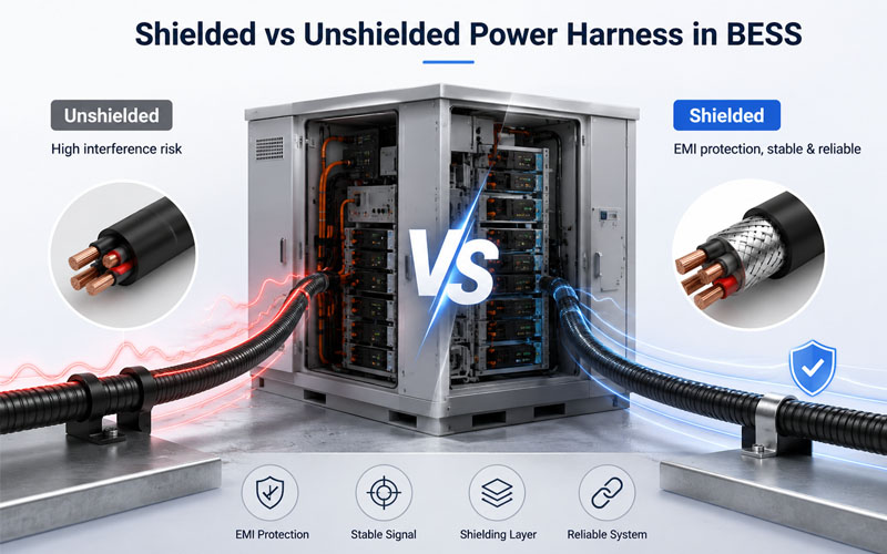 Shielded vs Unshielded Power Harness in BESS