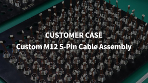 Custom M12 5 pin cable assembly for industrial sensor applications
