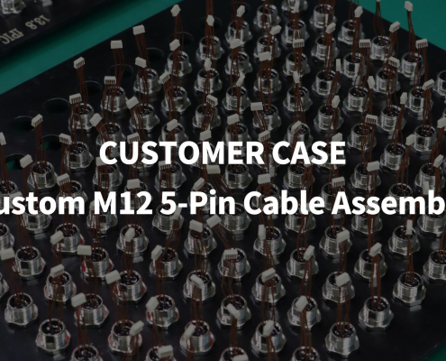Custom M12 5 pin cable assembly for industrial sensor applications
