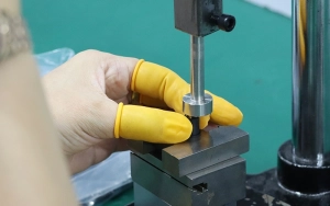 M12 cable assembly manufacturing process - Contact Staking
