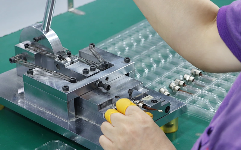M12 cable assembly manufacturing process - housing assembly