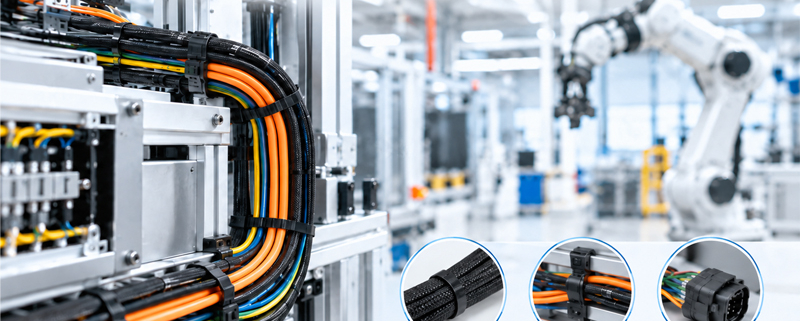 Compact Industrial Equipment Wire Harness Routing
