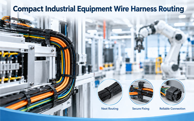 Compact Industrial Equipment Wire Harness Routing