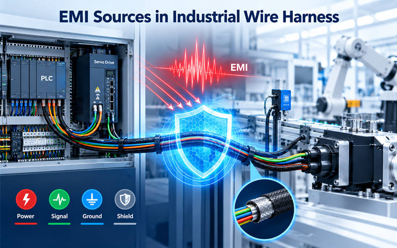 EMI Sources in Industrial Wire Harness